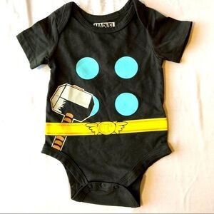 Marvel Baby Black Onesie-Size 9 Months